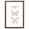 12" x 16" Nursery Butterfly Trio Framed Wall Art, Contemporary Home Décor, Glass Facing and Hanging Hardware Included